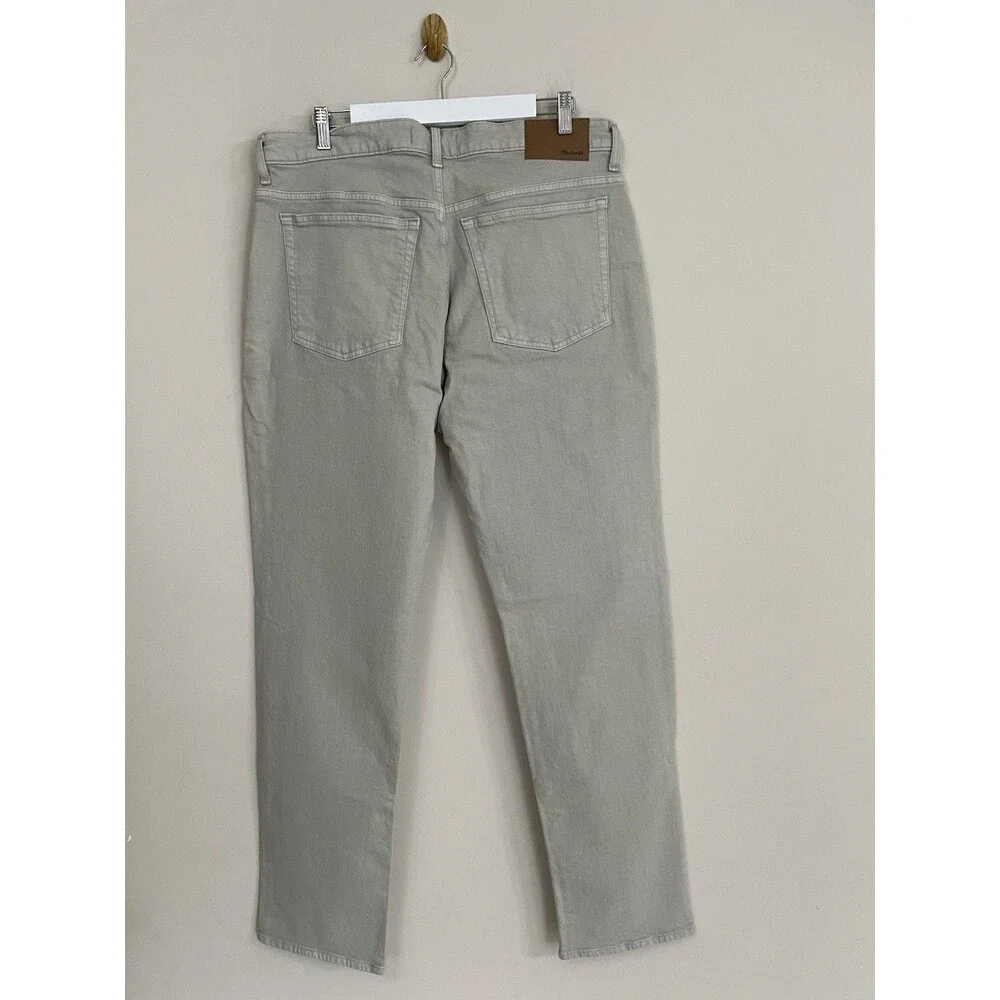 Madewell Men’s 1991 Straight Leg Jeans Washed Olive NWT Size 35/32